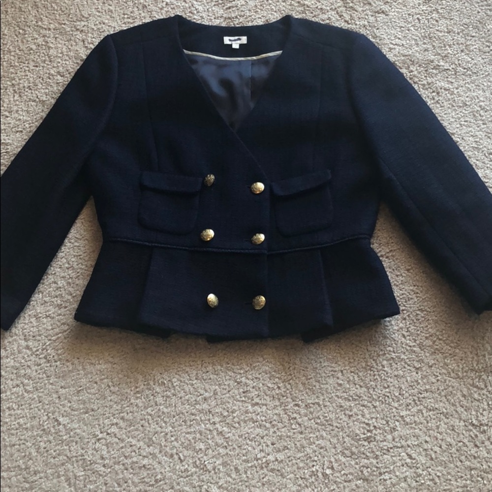 Navy J. Crew Double Breasted Blazer